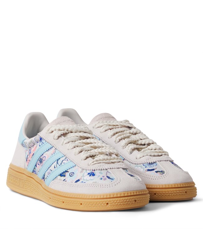  Handball Spezial floral suede-trimmed sneakers | Adidas Originals Kids