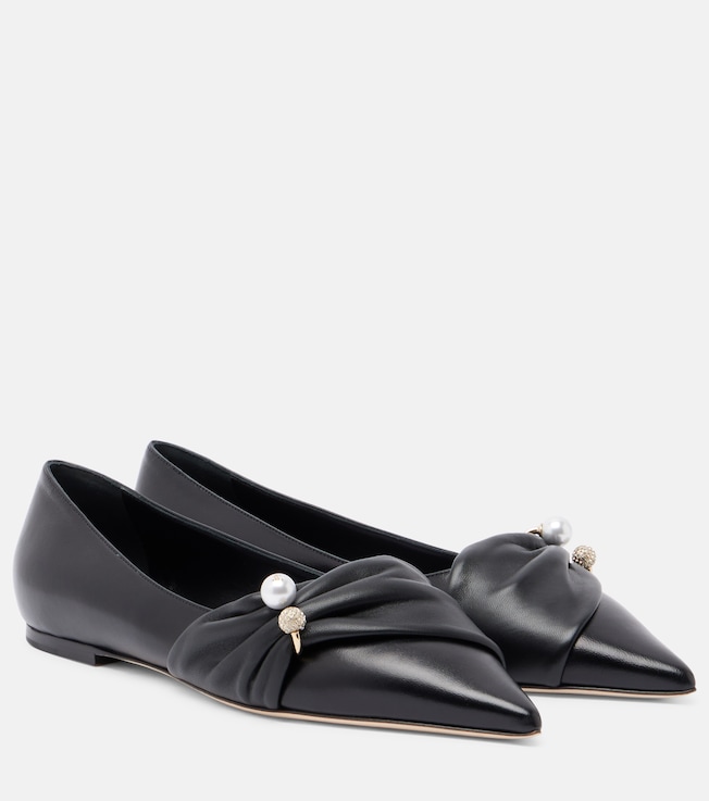 Rafi embellished leather ballet flats | Jimmy Choo