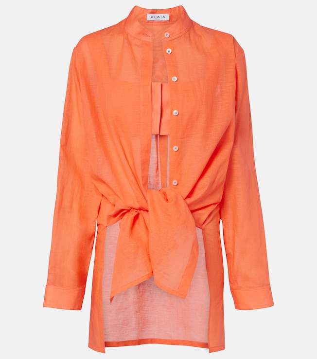 Layered cotton and linen shirt | Alaïa