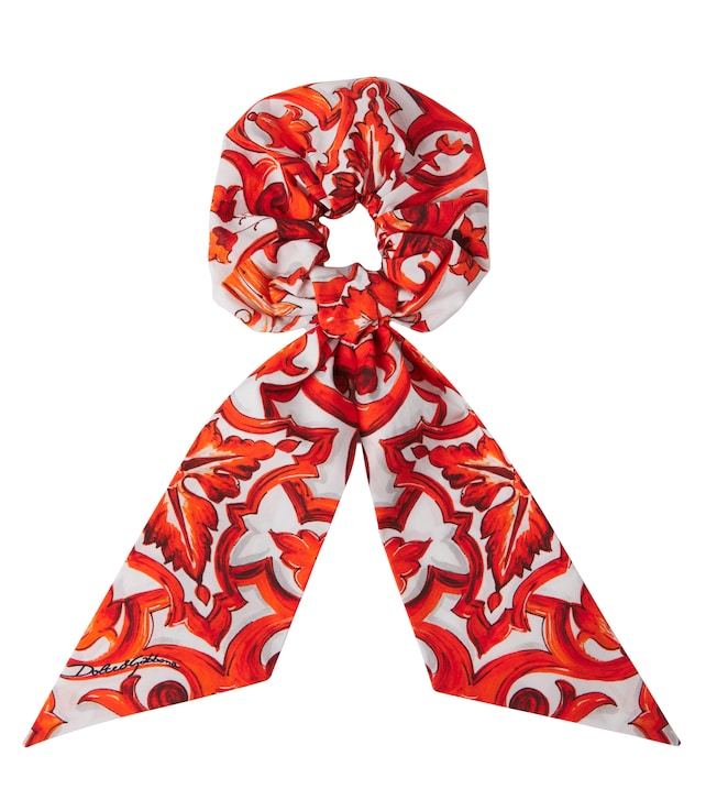 Majolica cotton scrunchie | Dolce&Gabbana Kids