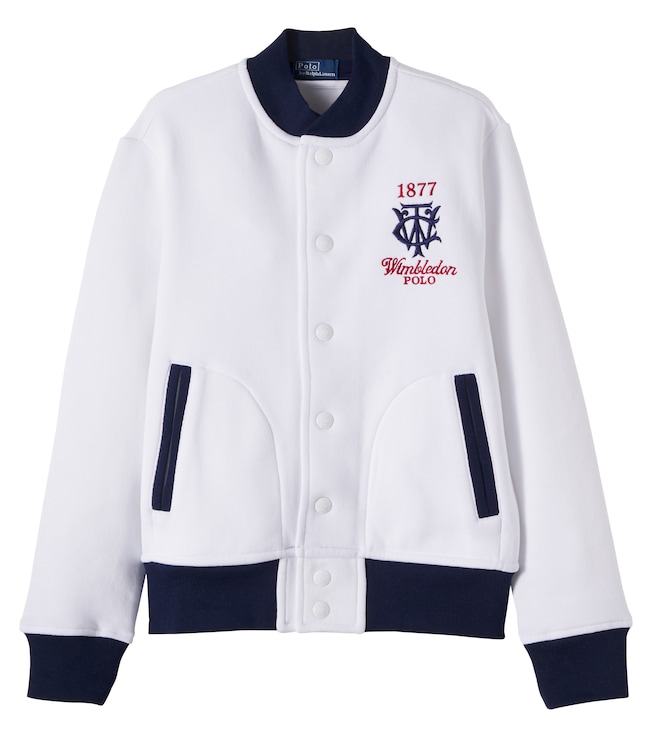 Embroidered cotton-blend varsity jacket | Polo Ralph Lauren Kids