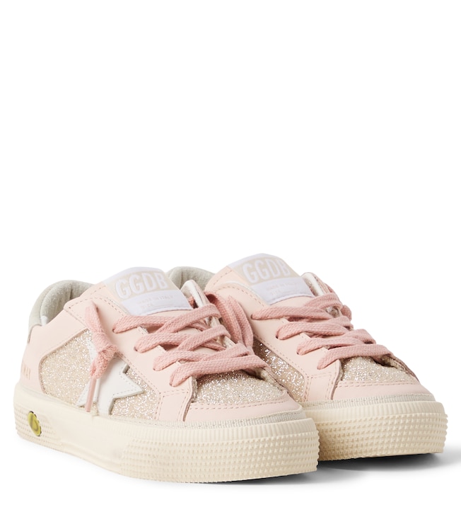 May glitter leather sneakers | Golden Goose Kids